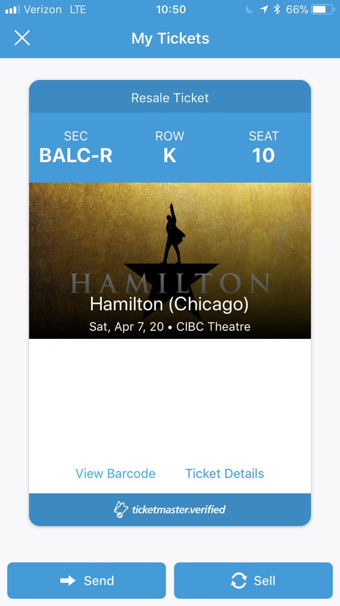 agreco_94's tweet photo. Blessed that I work a job where I travel  and have the ability to buy spur of the minute Hamilton tickets while I’m in Chicago. If you couldn’t guess I am screaming! https://t.co/qEV7VX85fT