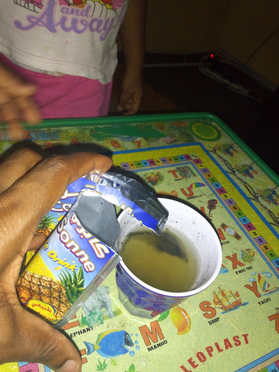 LoladeSowoolu's tweet image. This is what I came home to yesterday. 

My kids' nanny had called about noon to report a 'bad' caprisonne packet she opened for the children. I told her to save me the content &amp;amp; packet.

I can't thank God enough that she didn't put the straw in. Back to Ribena! #caprisonne