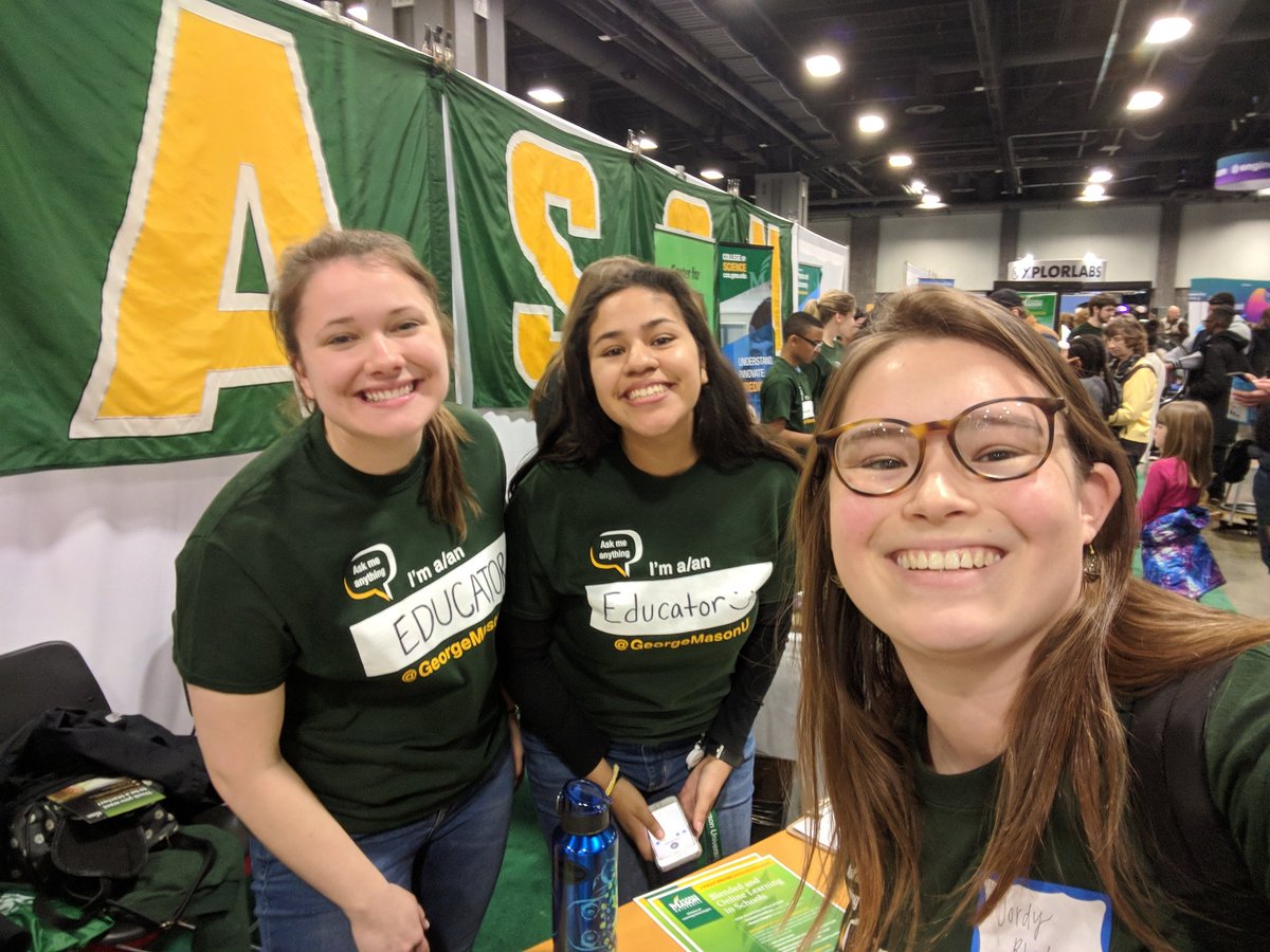 jordymeatball's tweet photo. Learning and teaching about STEAM at #USASEF today! #scifest #MasonScience https://t.co/aGjYGp2YHz