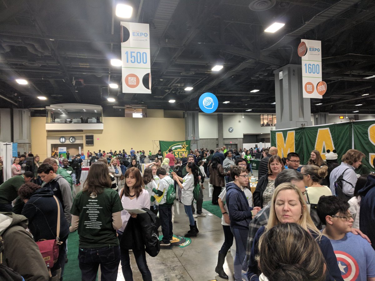 jordymeatball's tweet photo. Learning and teaching about STEAM at #USASEF today! #scifest #MasonScience https://t.co/aGjYGp2YHz