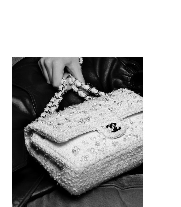 Chanel Embroidered Tweed Classic Flap Bag