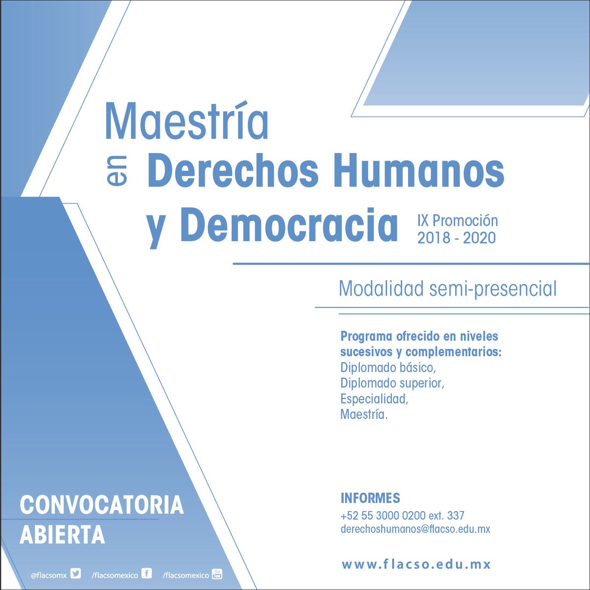 FlacsoMx's tweet photo. La Maestría en Derechos Humanos y Democracia de @FlacsoMX construye puentes y herramientas para personas que ejercen la abogacía, la judicatura, el activismo y la ciudadanía  #ProgramaPionero https://t.co/AvcZbOkwHn https://t.co/ar0wvUzFc8