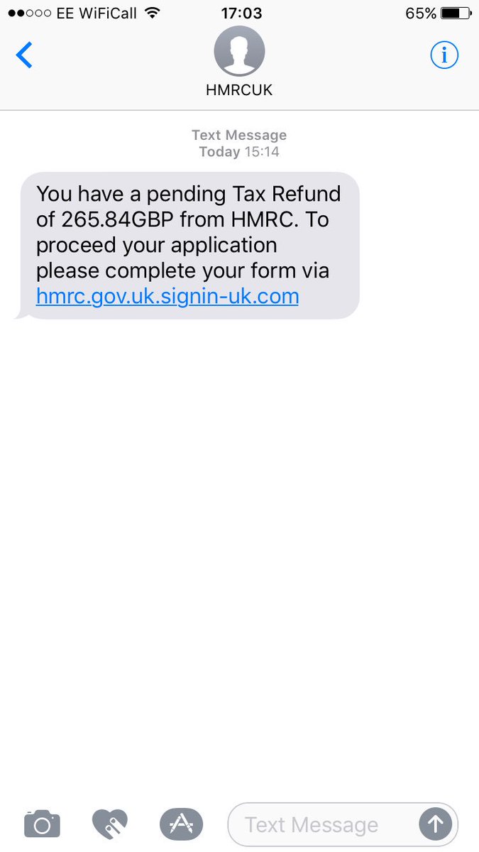 msdeane88's tweet photo. My grandad alway taught me nobody will ever knock on your door and give you money this has to be a #scam??@HMRCcustomers #taxreturns #taxrefund #hmrc https://t.co/COpfIZzx8r