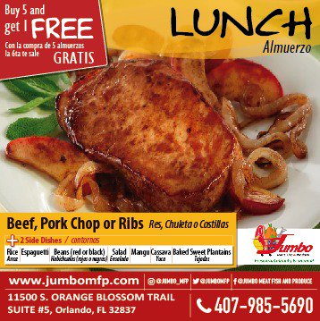 jumbomfp's tweet photo. Come and enjoy our delicious Beef, Chops, and Ribs¡

Here on Jumbo Meat, Fish and Produce, where you'll taste the best dishes of rlando that will melt in your mouth.  We'll be waiting for you!

#JumboLunch #Food #Delicious #Orlando #Florida #Yummy https://t.co/hOY6gjo5uu