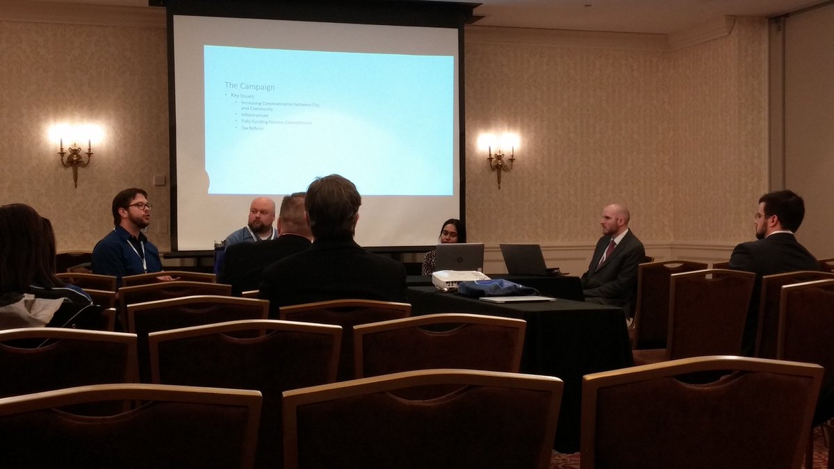 one_onlyNettieB's tweet photo. A very @MizzouComm heavy panel with current students @MIZterReed @SonofConway @JoshBolton235 and alum @jhawtho, plus respondent @MSMcKinney, talking about "campaigning across lines of difference." #CSCA18 https://t.co/w7sXAnhR8V