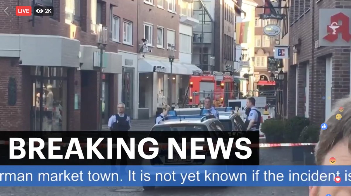 DailyMail's tweet photo. LIVE: Three dead after minibus ploughs into diners at restaurant in Germany https://t.co/7fNOTXo6A5 https://t.co/XyKNIlUATB