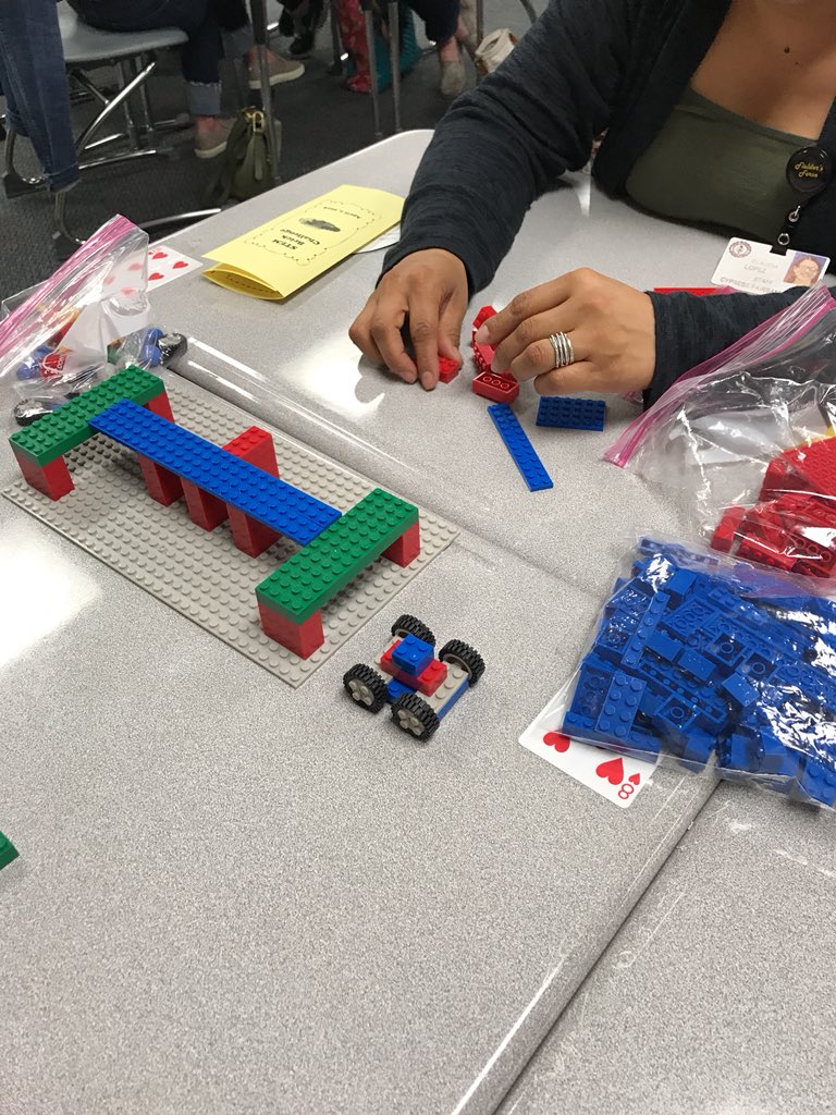 MrsMalone_CFISD's tweet photo. Challenging our teachers with the STEM Brick Challenge kit! #cfisdecc https://t.co/tLfHJycgyh