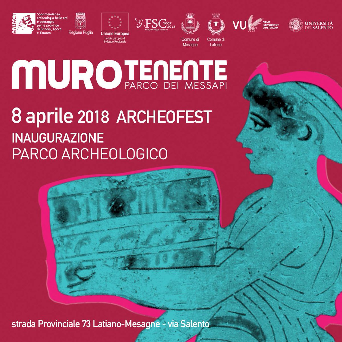 Domani 🎉🏺ARCHEOFEST🏺🎉 per scoprire il mondo dei messapi ed inaugurare il Parco Archeologico <a href="/MuroTenente/">Muro Tenente</a>! Si cammina verso l'#ecomuseo!