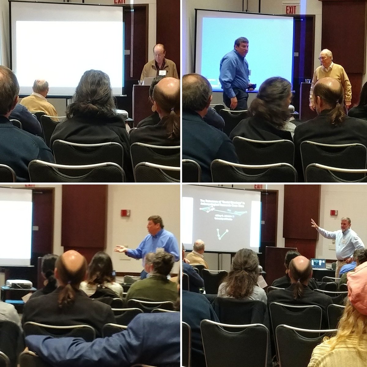 ChrisLeClere's tweet photo. Final session for #SfAA2018. Analyzing Anthropology: Qualitative Data Analysis of the Conference Programs of the American Anthropological Association with an all #UFAnthropology panel; Jeff Johnson, Russ Bernard, Chris McCarty, and discussant Paul Doughty. https://t.co/43LP39ULwx