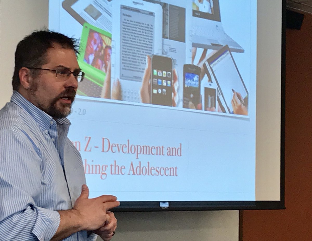 LauraBrickson's tweet photo. So great for @teacherscribe Kurt Reynolds to come and speak to both of my classes yesterday at UND! Getting future teachers pumped up for teaching the next generation! #livingthedream #teacherscribe #trf #UNDProud @ProwlerBlueCrew @ProwlerPost #pineconepd @UNDArtSci @LHS_TRF https://t.co/gUeaifT7vb