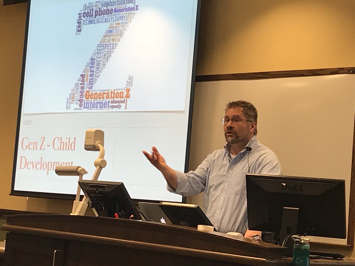 LauraBrickson's tweet photo. So great for @teacherscribe Kurt Reynolds to come and speak to both of my classes yesterday at UND! Getting future teachers pumped up for teaching the next generation! #livingthedream #teacherscribe #trf #UNDProud @ProwlerBlueCrew @ProwlerPost #pineconepd @UNDArtSci @LHS_TRF https://t.co/gUeaifT7vb