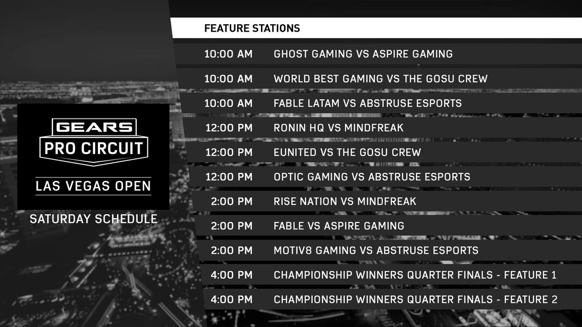 GearsEsports's tweet image. Wondering what the schedule for today is? We got you! Check below for all the matches on Main stage and Feature stations and set your reminders ⏰