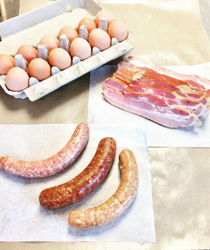 MeatcraftPM's tweet photo. Weekend deals here at Meat Craft Port Moody!
1 dozen free range Maple Hill eggs, 1 pound of smoky bacon and three house made sausages of your choice for only $20!!!
Every Saturday and Sunday 
#meatcraftportmoody 
#deals https://t.co/5hUyIMtDbQ