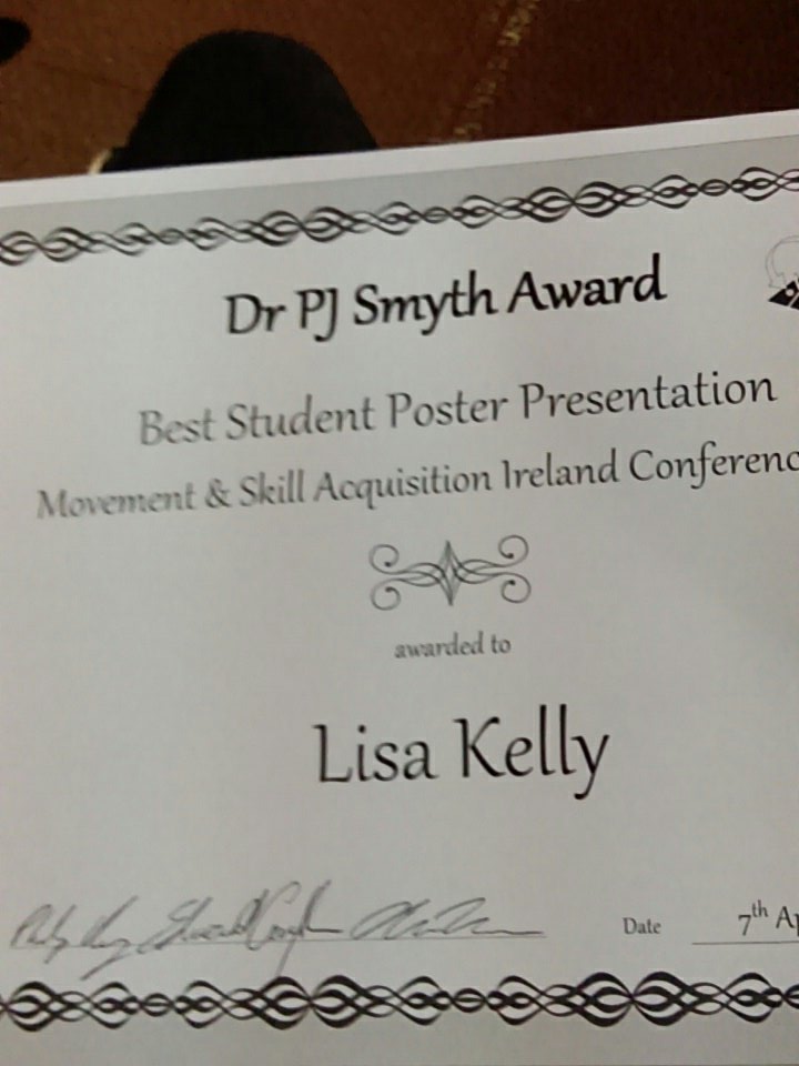 Kellyl48's tweet photo. Delighted to be awarded best student poster at #MSAI18 conference! Congrats to all involved in organising a hugely informative and interactive event! #fms #skilladaptation #movement https://t.co/9WhMBG74wb
