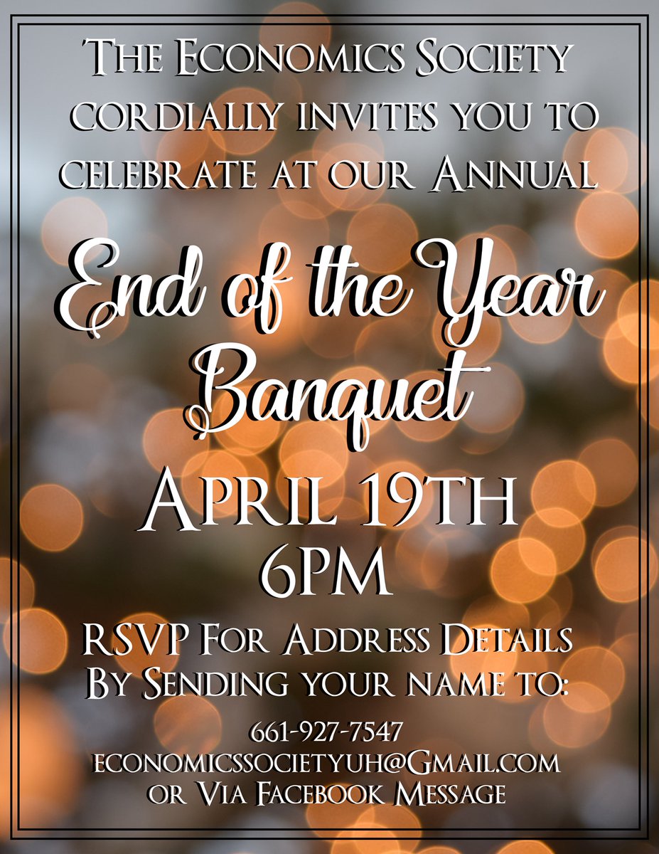 ESUH_Official's tweet photo. We are excited to announce that our annual End of the Year Banquet will be taking place on April 19th! Faculty and our student members are invited to come and celebrate with us as we are approaching the end of yet another school year. Please RSVP for more details! https://t.co/lTjT2PHAZD