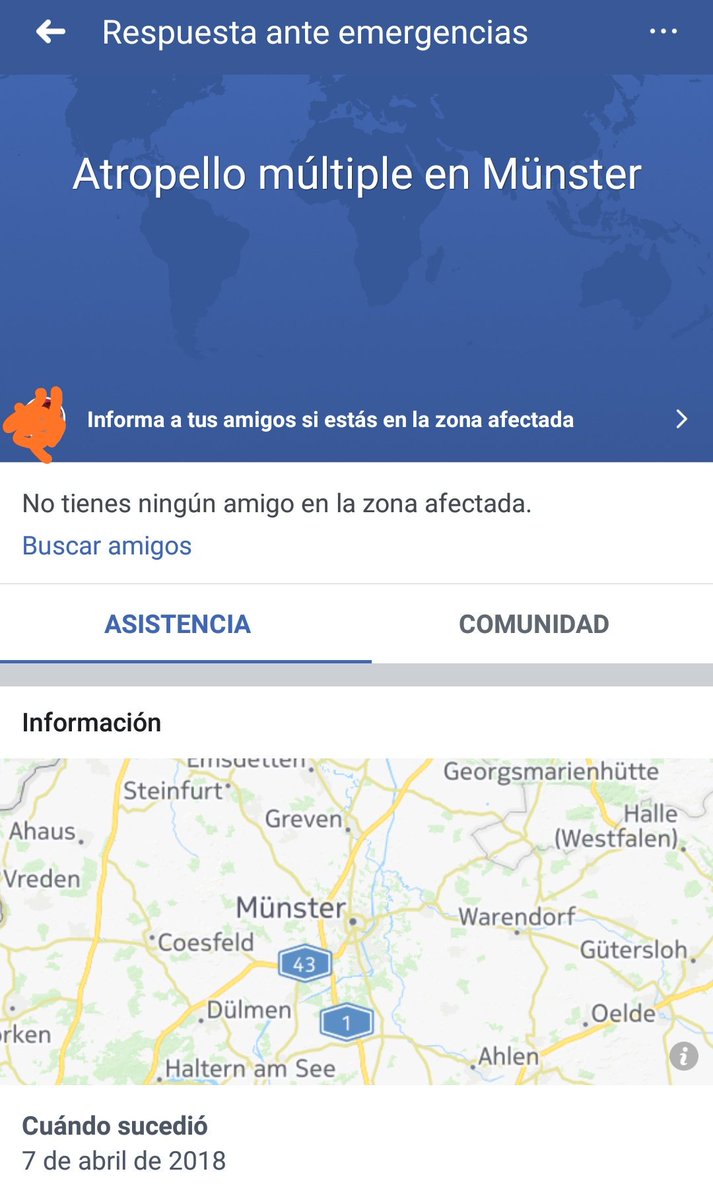 Facebook Crisis response in Spanish