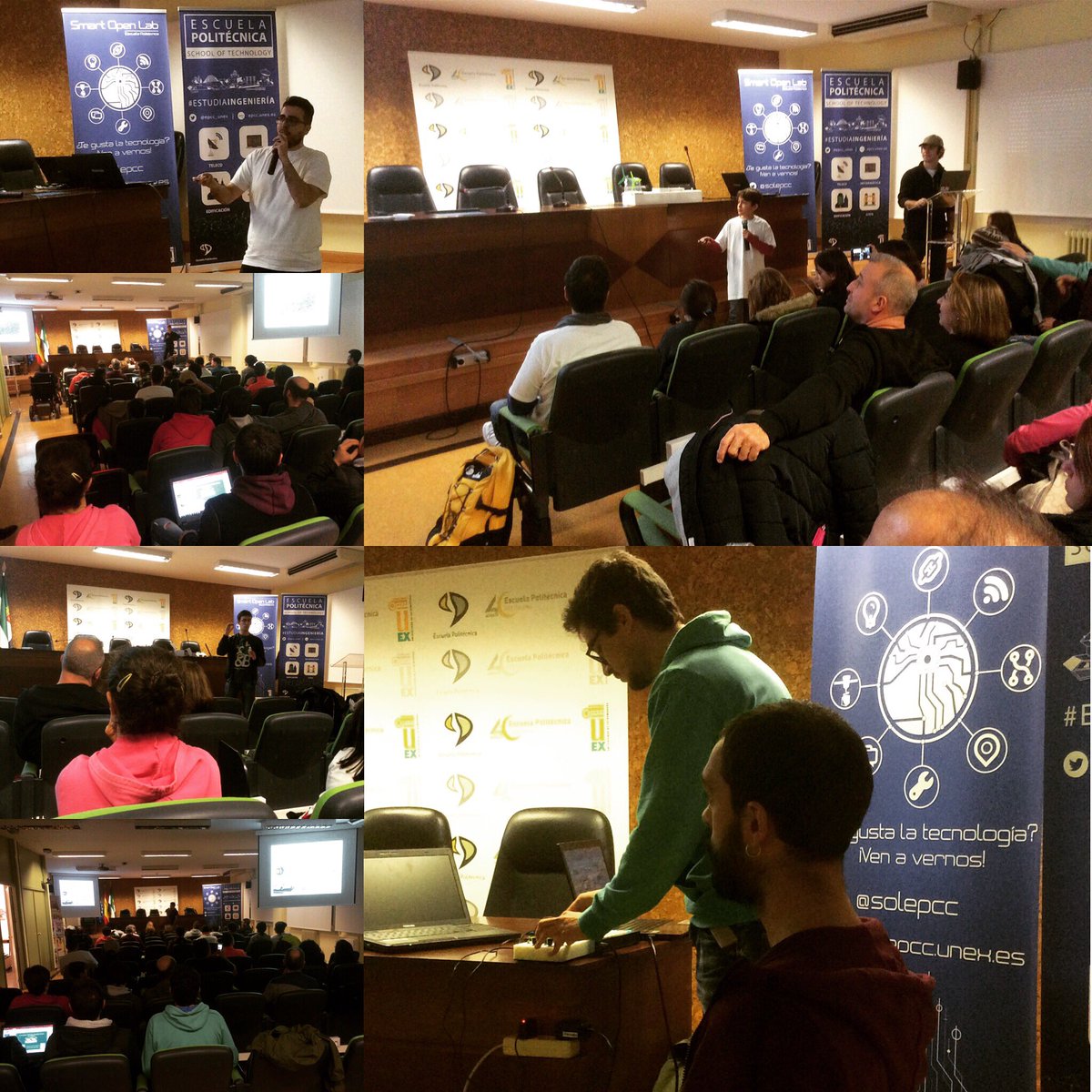 smartopenlab's tweet photo. A punto de conocerse los ganadores del #ArduChallenge y de las #Ardupildoras ahora a las 19h en el salón de actos de la @EPCC_Unex @EstudiantesEPCC #ArduinoDay2018 https://t.co/C9wo1tcuqi