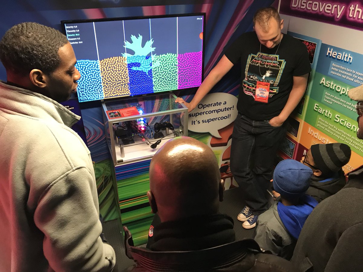 ORNLNeutrons's tweet photo. So much #science! 🚀 So many future scientists👩‍🔬👨🏾‍🔬! Team @ORNL  having a great time on day 2 of #Scifest @USAScienceFest! https://t.co/5ltgGJz3GJ
