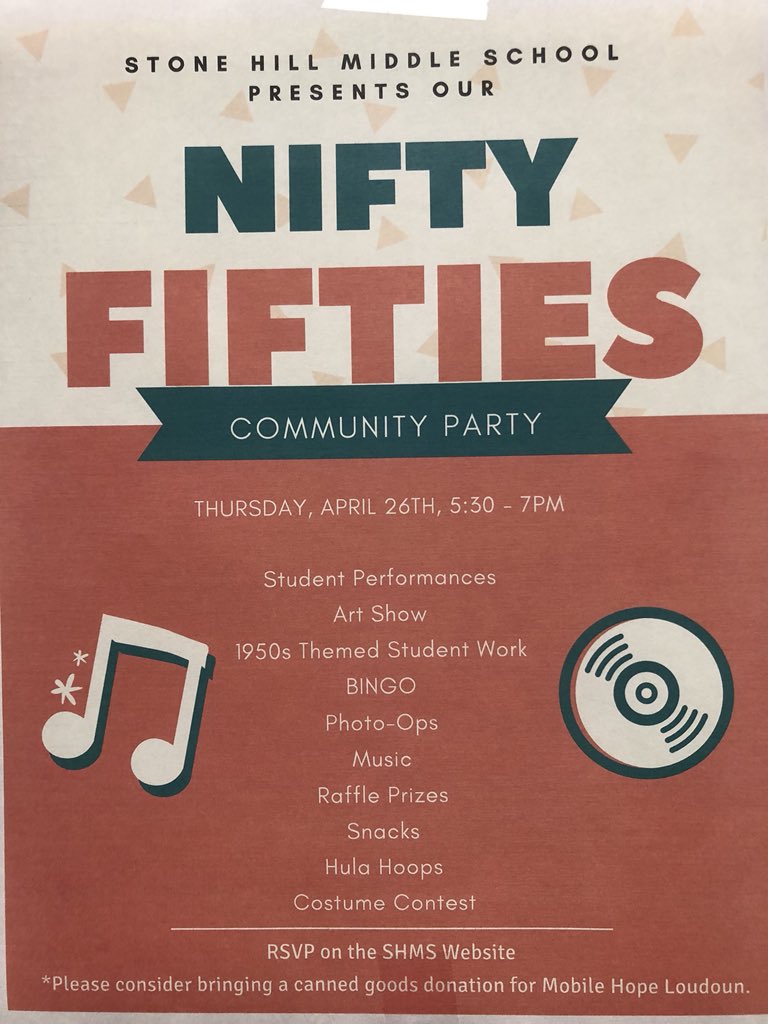 SHMS Community mark your calendars!!