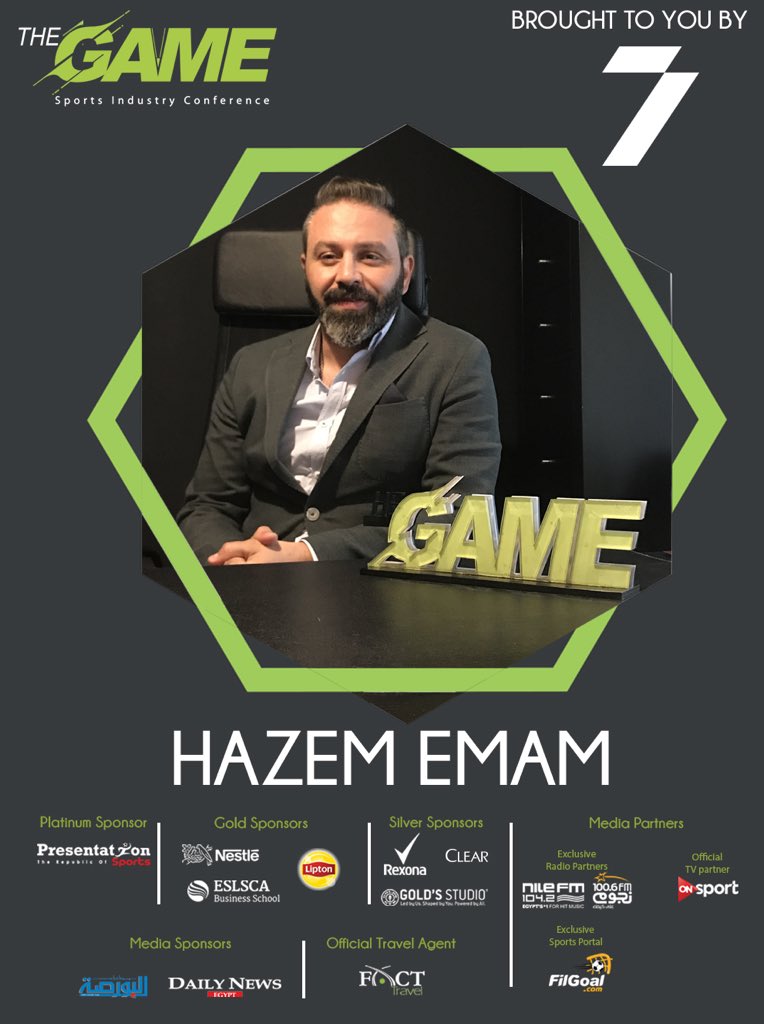 GameSportsConf's tweet photo. The Game has one major legendary fan already! @14

Get yourself prepared for Egypt’s first ever Sports Industry Conference, brought to you by @7Agency_Egy this Wednesday at The Nile Ritz Carlton. 

#TheGame #SportsIndustry #Conference #TheGameSIC #GameSportsConf #Egypt https://t.co/mSFS6JKnmB