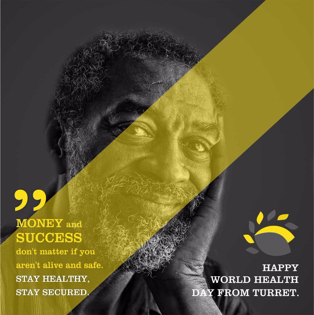 Turret_NG's tweet photo. Money and Success don't matter if you aren't alive and safe. Stay healthy, stay secured.

Happy World Health Day from Turret. #WorldHealthDay #TurretSecurity https://t.co/COKJzvkgyE