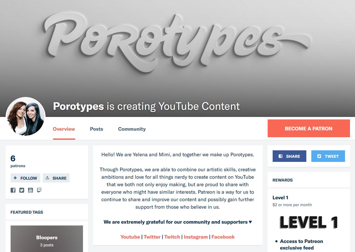 Porotypes's tweet image. WE OFFICIALLY HAVE A PATREON!  🎉 patreon.com/porotypes

If you'd like to see exclusive content, join our fun and growing Discord community, see your name in our videos and receive mystery gifts, consider becoming a patron. Your support would be SUPER DUPER appreciated!! ❤️