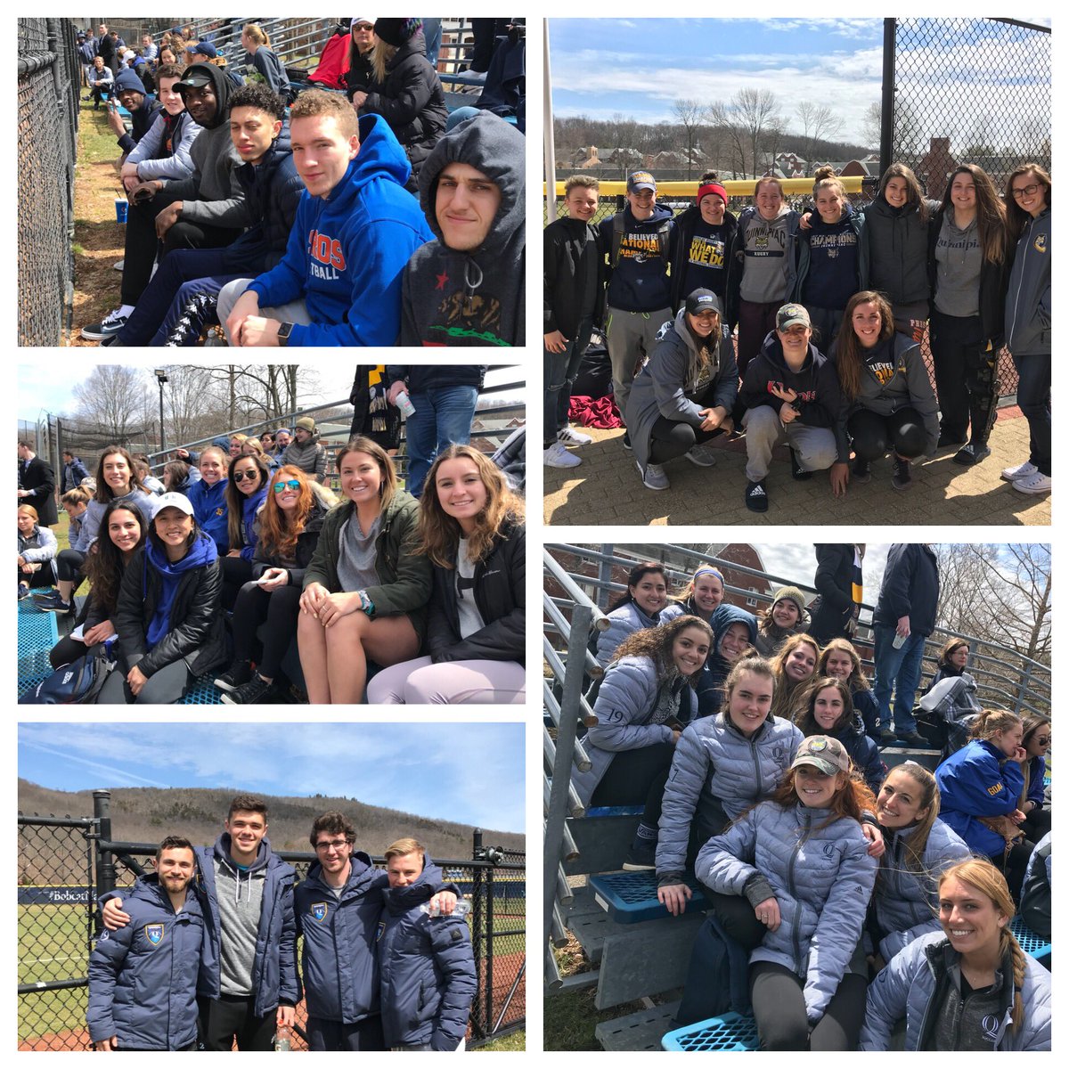 QuinnipiacSAAC's tweet photo. Shoutout to everyone who came out to @QU_Softball #GameOfEmphasis today! Great turn out cheering on our Bobcats to a 10-1 lead in the 4th! https://t.co/IawaWGG5Qq