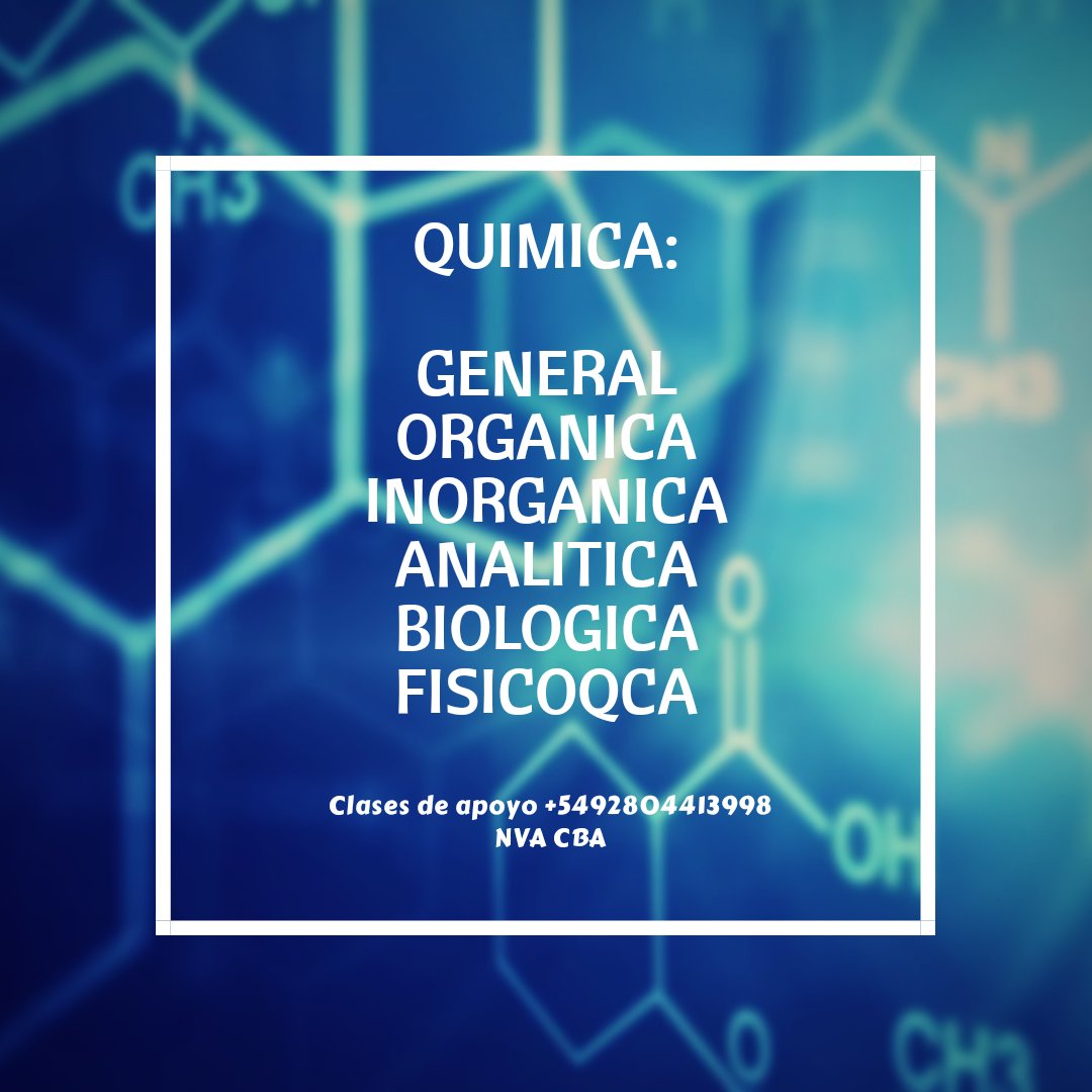 ALQUIMIAclases's tweet photo. ⚠️Consultá por otras materias!
👉Clases individuales o grupo reducido
📞+5492804413998
#cordoba #nvacba #nuevacordoba #matematica #quimica #biologiacelular #genetica #quimicaorganica #quimicaanalitica #unc #ucc #utn #us21 #ies #ubp #colegio #universitario #secundario #primario https://t.co/yjhpB9ETZj