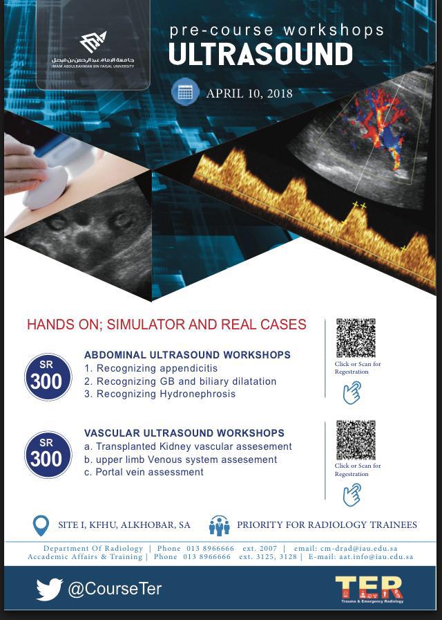 SRC_UOD's tweet photo. In collaboration with the Radiology department we are glad to introduce to you (Trauma and Emergency Radiology workshops), we would like to announce 3 amazing workshops! 😍✨
1.Stroke Imaging
2. Ultrasound
3. FAST workshop

For regeneration
@CourseTer https://t.co/p0j6rtHSGL