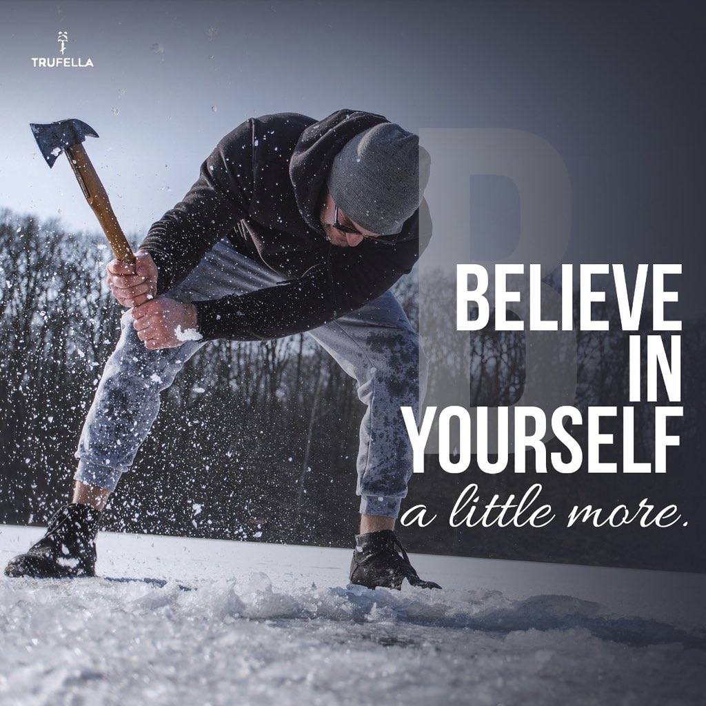trufella_'s tweet photo. Believe in yourself a little more.
#believe #bepositive #justdoit #keephardworking #men #trufella https://t.co/tuViWzcySX