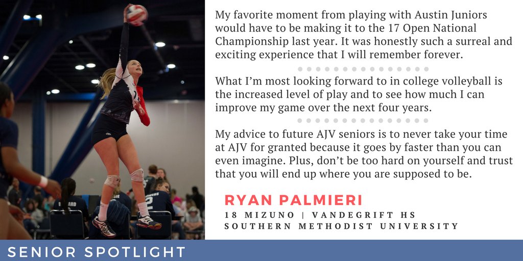AustinJuniors's tweet photo. Future AJV seniors, we suggest taking Vandegrift standout Ryan Palmieri's advice to heart! #SeniorSpotlight https://t.co/B6wdvqjxWo