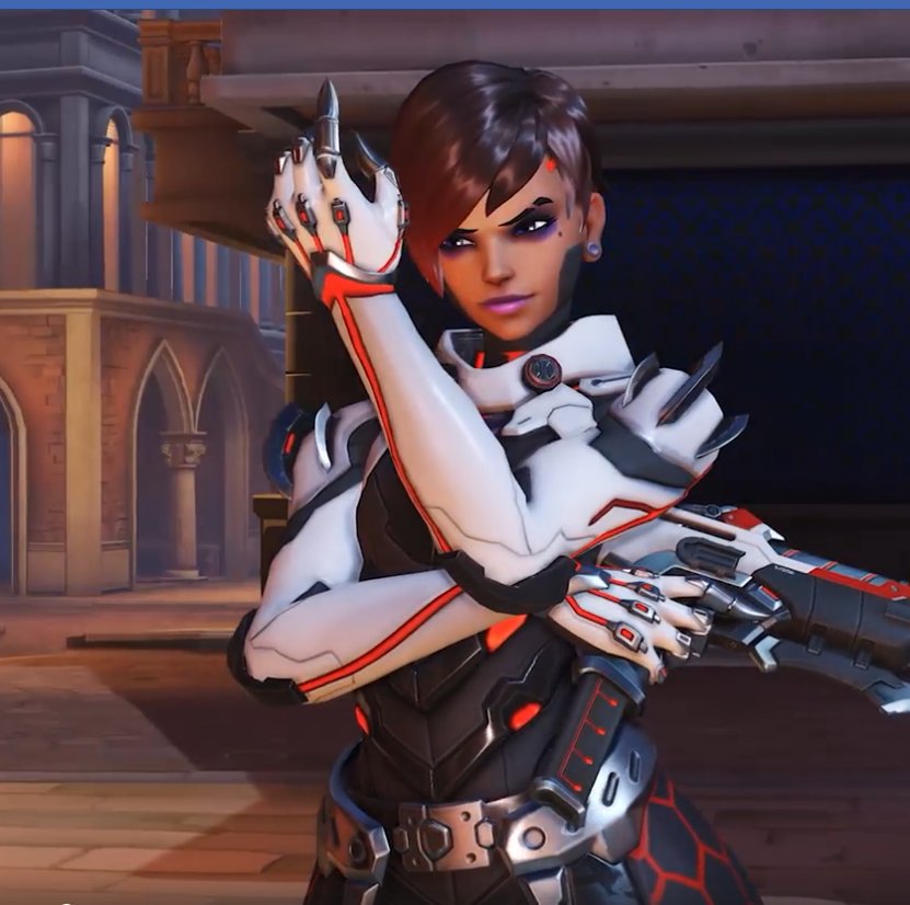 Lunebun's tweet photo. When you get short hair for the first time in your life on the same-day this sombra skin comes out. https://t.co/WxXWUT7qSt