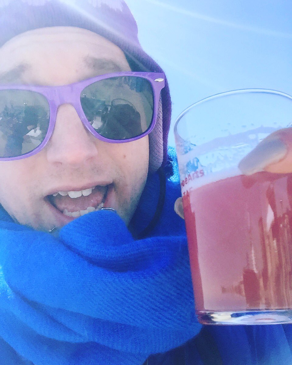 TritonBrewing's tweet photo. #BehindTheScenes #BreweryLife The Glass is always half full according to our crew. #CraftYourLife positively! @nikolasclay repping @TritonBrewing at #TapForTAF #beerfest “When you’re cold af on top of a parking garage but it’s worth it bc the beer is pouring perfectly.” https://t.co/8iF9XZCxTv