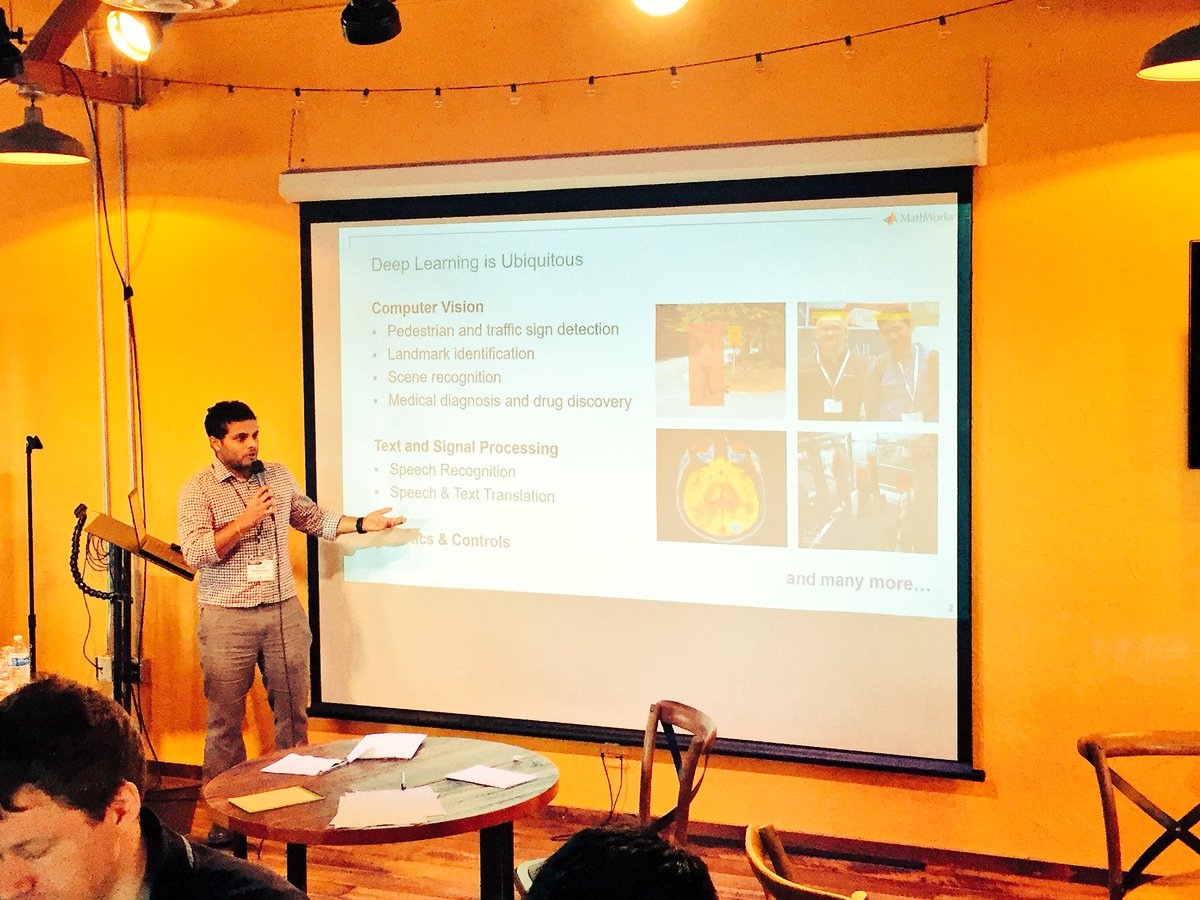 anoushnajarian's tweet photo. Learning about #DeepLearning for #audio data with @MATLAB at #needforspeedhackathon 🎧📊💪🏽 https://t.co/nKeT5Yinw2