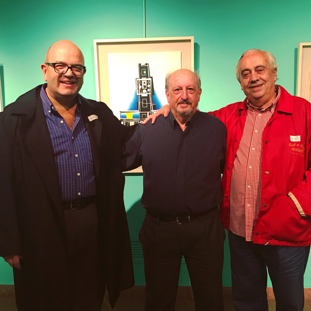 Nuestro presidente @DBarovero compartiendo la inauguración de la muestra #scannapiecoMBQM con el artista y el escritor #CarlosPenelas en @MuseoQuinquela @DistArtes @BocaJrsOficial