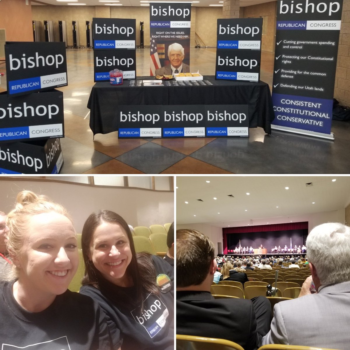 Let the county conventions begin!  Happy to be here today with Team Bishop. Come grab a donut! #utpol #boxeldercounty <a href="/RobBishopUT/">Bishop for Congress</a>