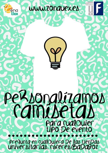 ZonaUEx's tweet photo. ¿ Donde puedes personalizar camisetas baratas? 👇

Puedes pedir presupuesto sin compromiso a cualquiera de nuestro correos.
tutiendacaceres@zonauex.es
tutiendabadajoz@zonauex.es https://t.co/WLY5WUceMs