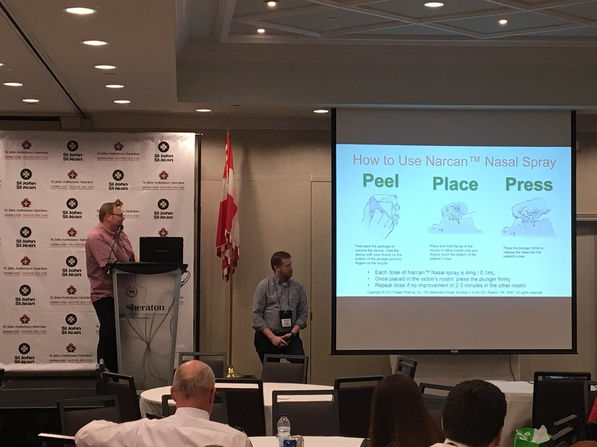 SJALondonMFR's tweet photo. Tackling the #OpioidCrisis #toxicity
#Intranasalspray #publichealth #911 #community #peelplacepress #narcan #naloxone #SJA #Volunteer @SJAOntConf #SJAPOPF https://t.co/PdX33l0Sou