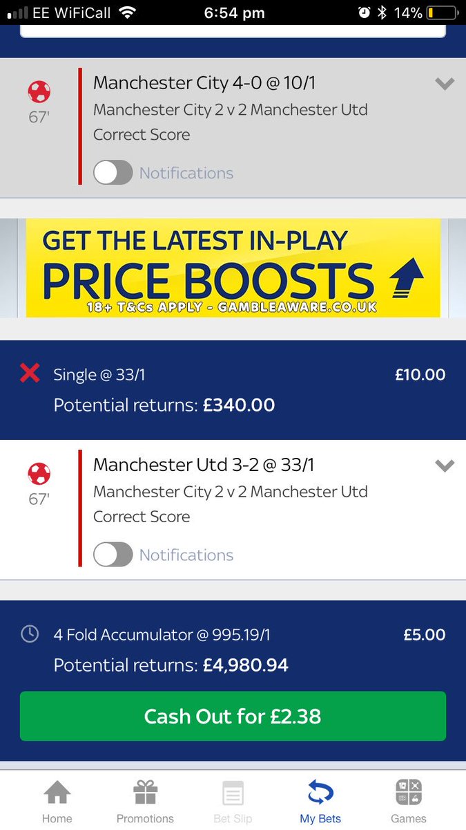 rob111111rob's tweet photo. @SkyBet the 3-2 Man Utd bet had a £37 cash out 2 seconds ago?? Now nothing https://t.co/WPLM9JwitX