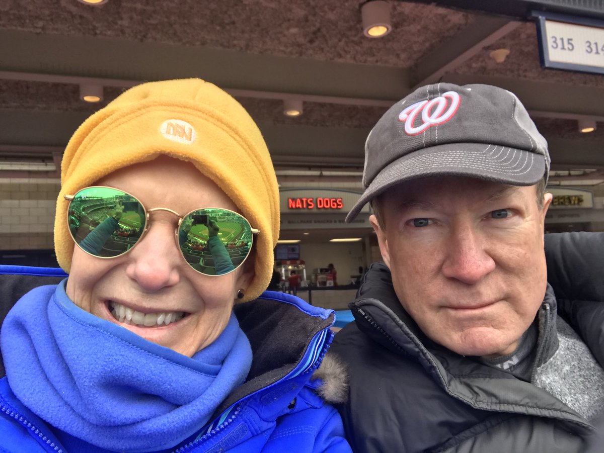 KristieKenney's tweet photo. Play ball! And bundle up to watch @Nationals baseballโพ๏ธ #IsSpringHereYet https://t.co/Ki3tPewd6X