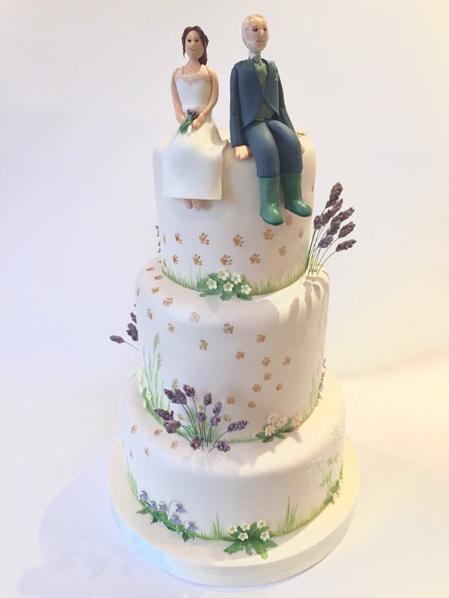 shapecake's tweet photo. Congrats to Sam &amp; Chris on their big day! Wellies &amp; walks with the dogs...with love from shapecake 💚 #countrysidecake #weddingcake #cakecardiff https://t.co/UmYzD9NfcP