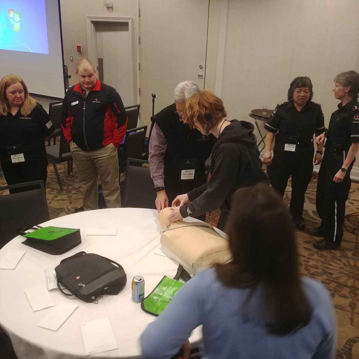SJAGuelph's tweet photo. Some great learning about St. John Ambulance's new naloxone strategy today! #sjapopf https://t.co/VBjv7LDVGb