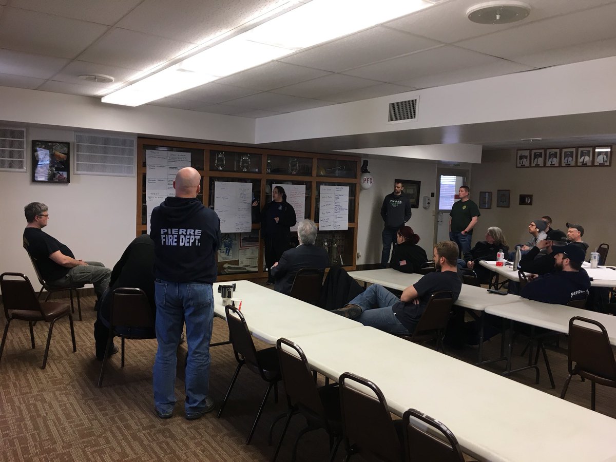 Pierrefiredept's tweet image. Spending the weekend in a Leadership class at Pierre Fire Station 1.