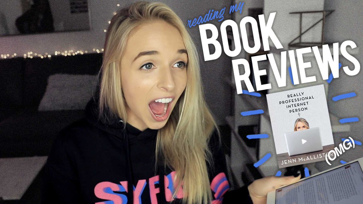 jennmcallister's tweet photo. NEW VIDEO! READING MY BOOK REVIEWS (OMG): https://t.co/rSolkO92SE
 
 - Go check it out and give it a thumbs up! https://t.co/AibzqRjv1l