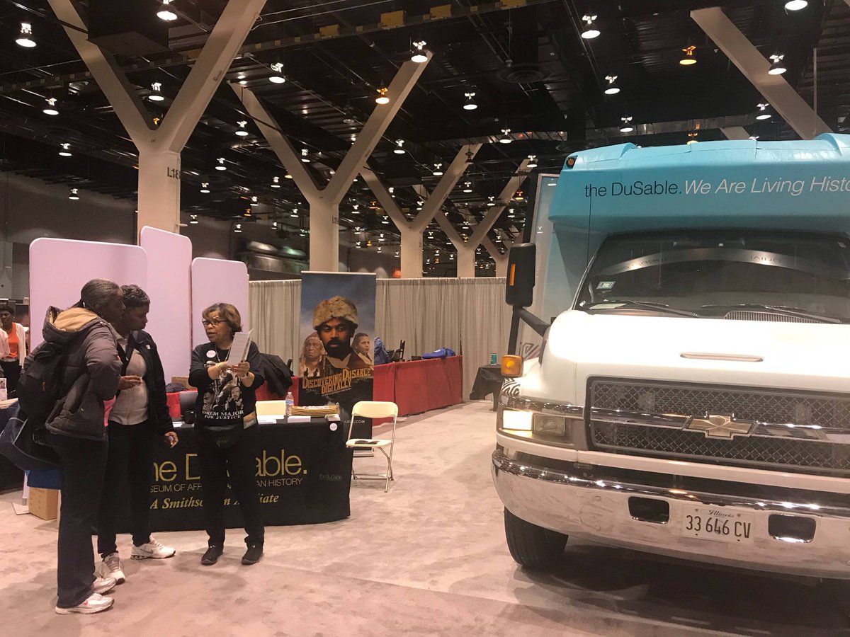 bonnieseye's tweet photo. Stop by the DuSable Museum Mobile Museum  booth #615 at the Black Women's Expo and experience  the history of Jean Baptiste Point DuSable, the Father of Chicago. #dusablemuseum #shematters #DuSomething https://t.co/TlKRh5820K