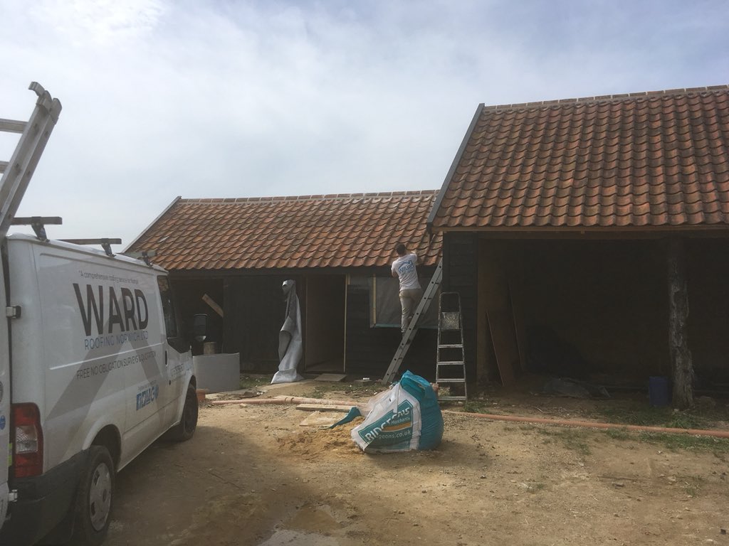 wardroofingltd's tweet photo. Completed barn conversion in #Bunwell along with bespoke wonky wall capping.
#AddsCharacterTheySay https://t.co/9mGbBZLJGx