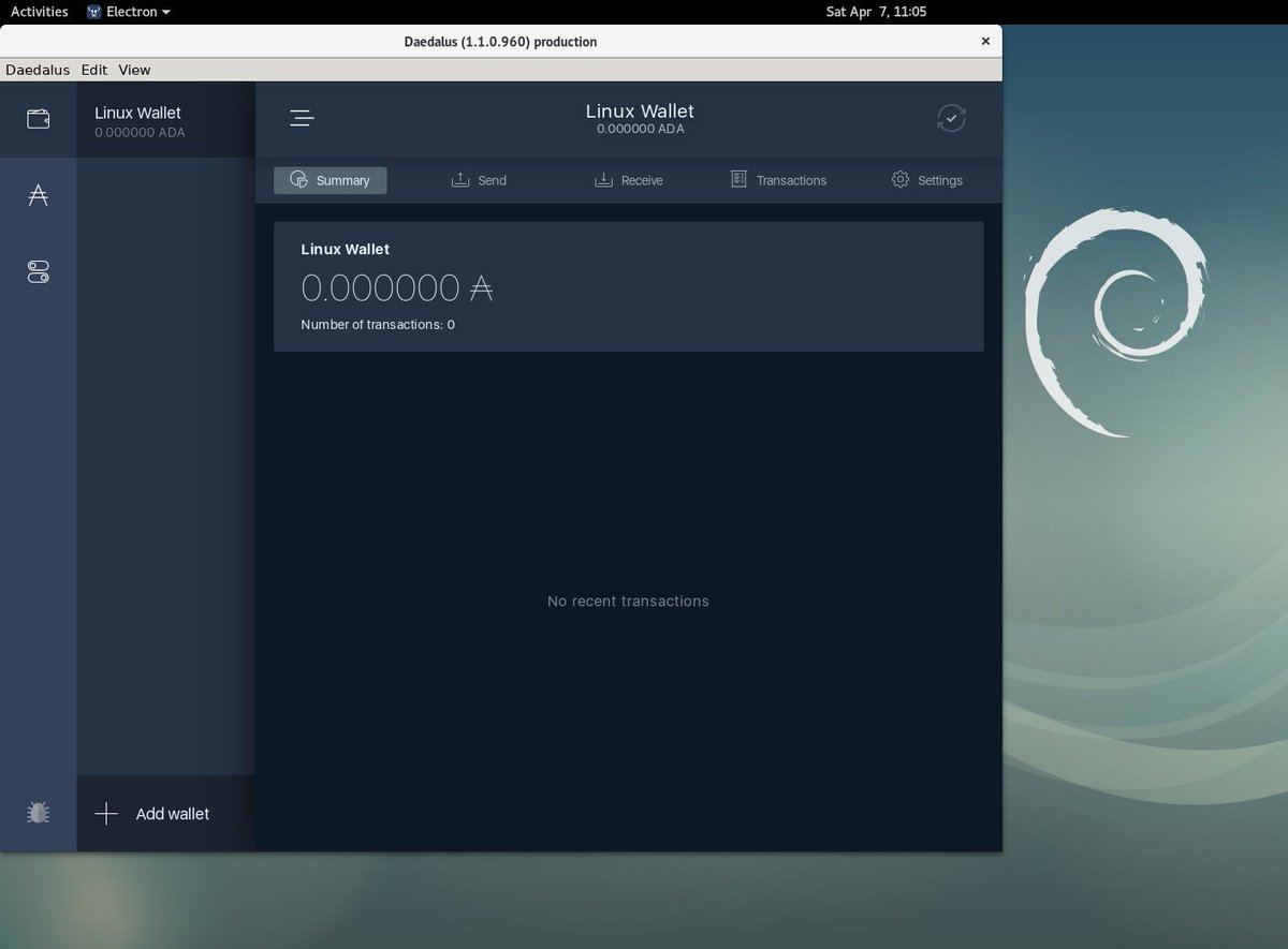 IOHK_Charles's tweet image. Hello Linux. Meet Daedalus.