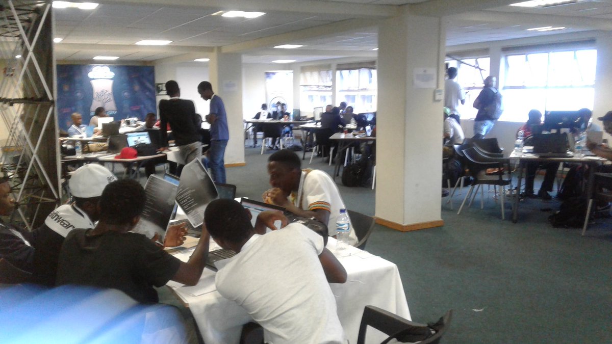 tamimudzingwa's tweet photo. All it takes to discover the presence of brilliant, creative minds around you is to stop and listen... Checking in with some of the teams at #EmishaCityHack Honoured!

@FirstSourceTec @techvillagezw @CityofBulawayo 

#emisha #siyephambili #twimbos https://t.co/iFY8enZuW1