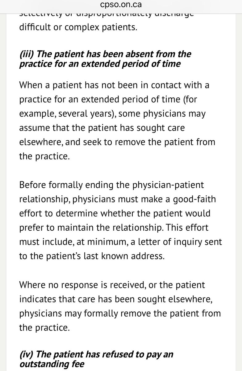 drssadana's tweet photo. @SolidFooting @cbcwhitecoat I think there are grounds for this and each office/practice may differ ... but usually it would be “several” years of absence ... (a bit vague); MD should still attempt to contact patient first; agree you should check with ur doc #alwayscommunicate https://t.co/5SxRPBUNLc