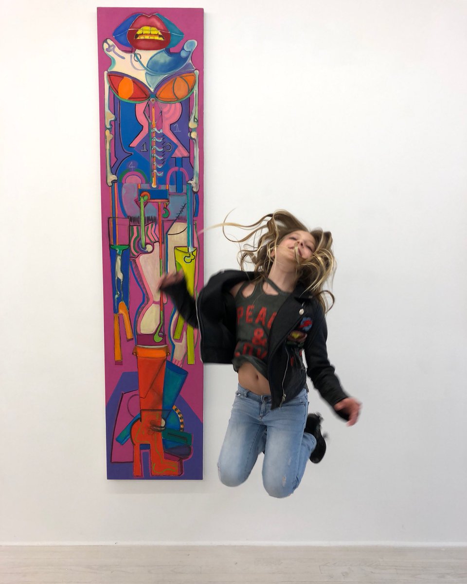 arielletepper's tweet photo. We went to the @HalseyMckay gallery in East Hampton today to see three of my mom’s paintings, none of which have ever been shown in public before. The show opened today and for me, it’s wonderful and sad all at once. #SusanTepper #GrandmasArt #SoHappy https://t.co/LFpcz5O7WF